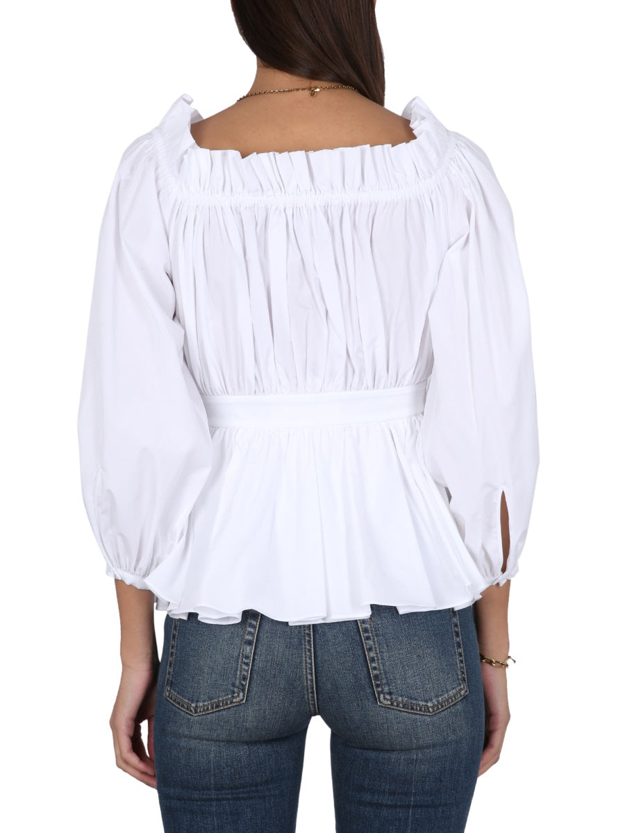 Alexander Mcqueen Women Cotton Poplin Top