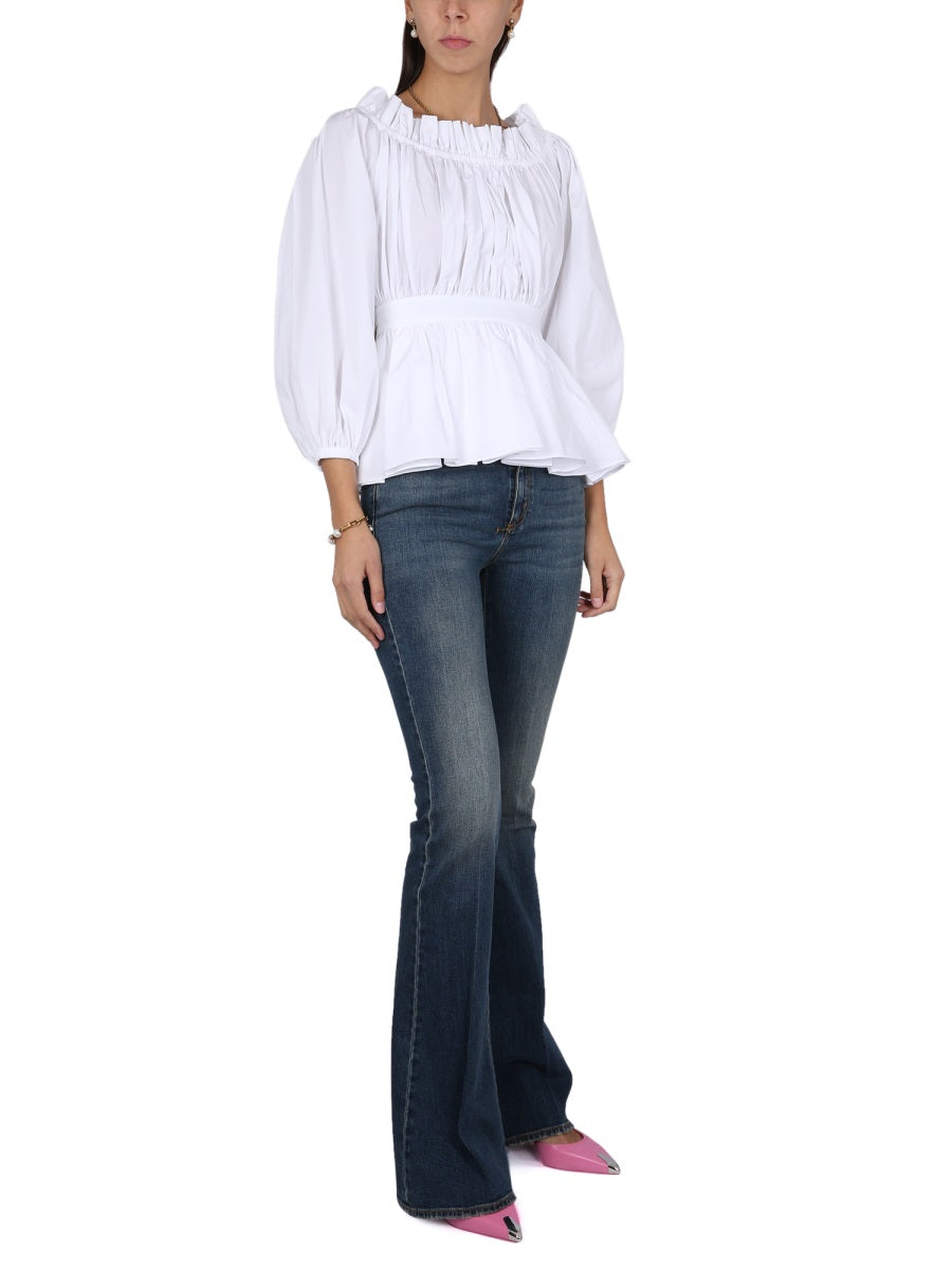 Alexander Mcqueen Women Cotton Poplin Top