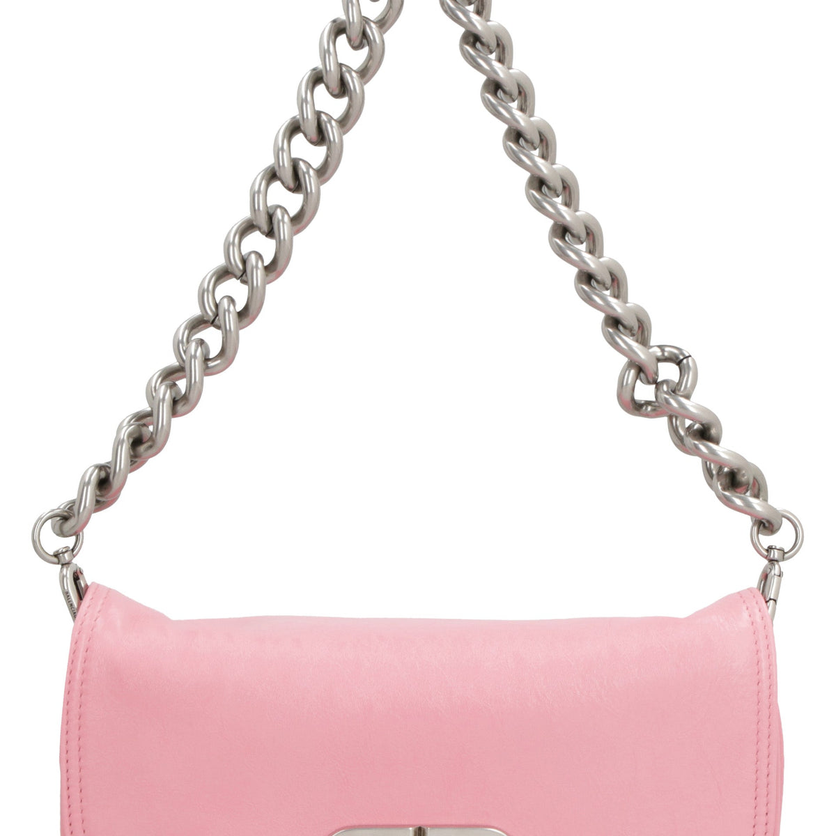 BALENCIAGA Mini Flap BB Soft Leather Crossbody Handbag