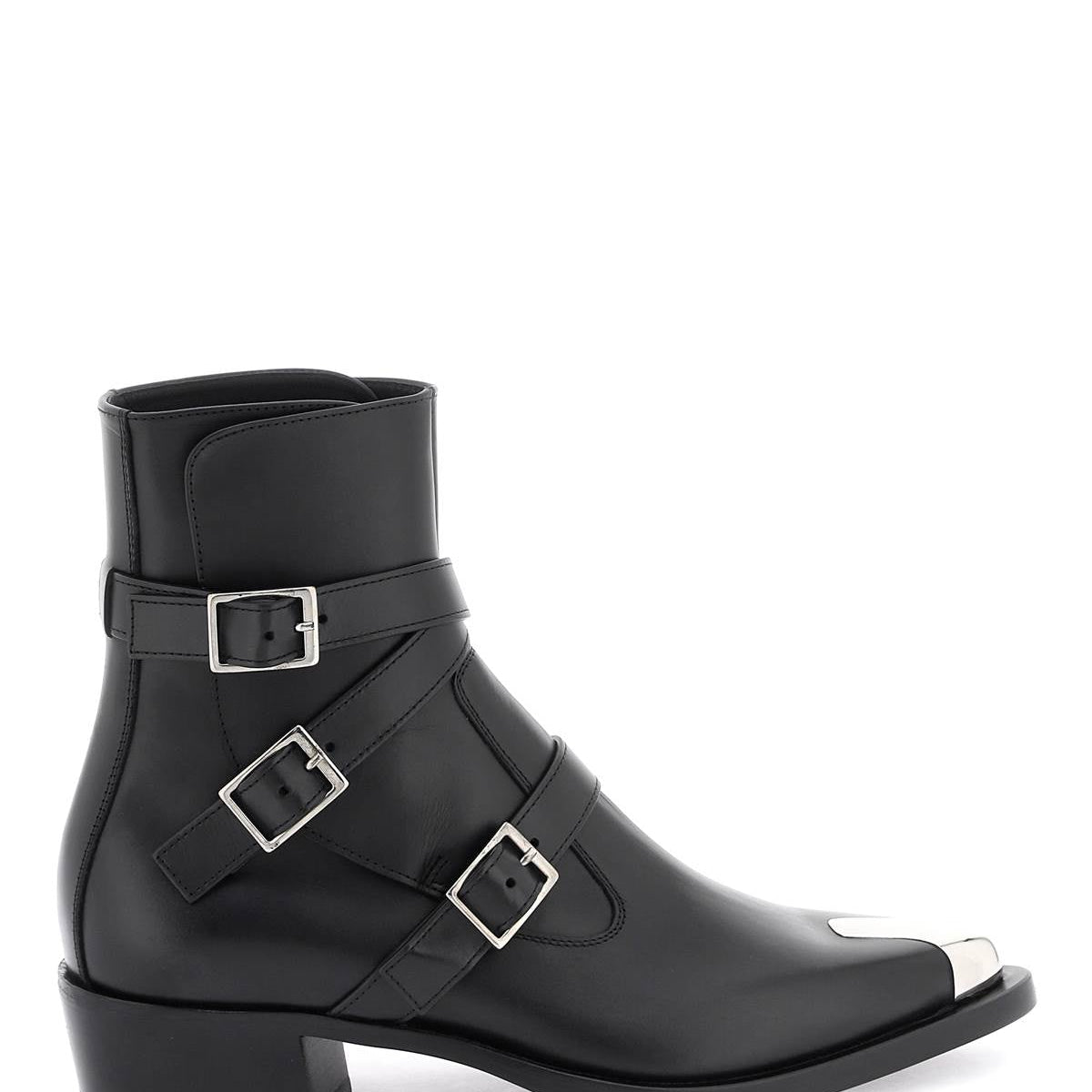 'PUNK' BOOTS WITH THREE BUCKLES