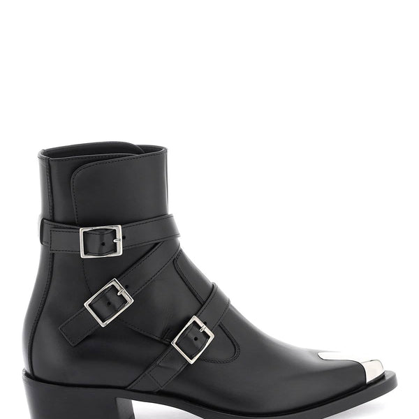 'PUNK' BOOTS WITH THREE BUCKLES