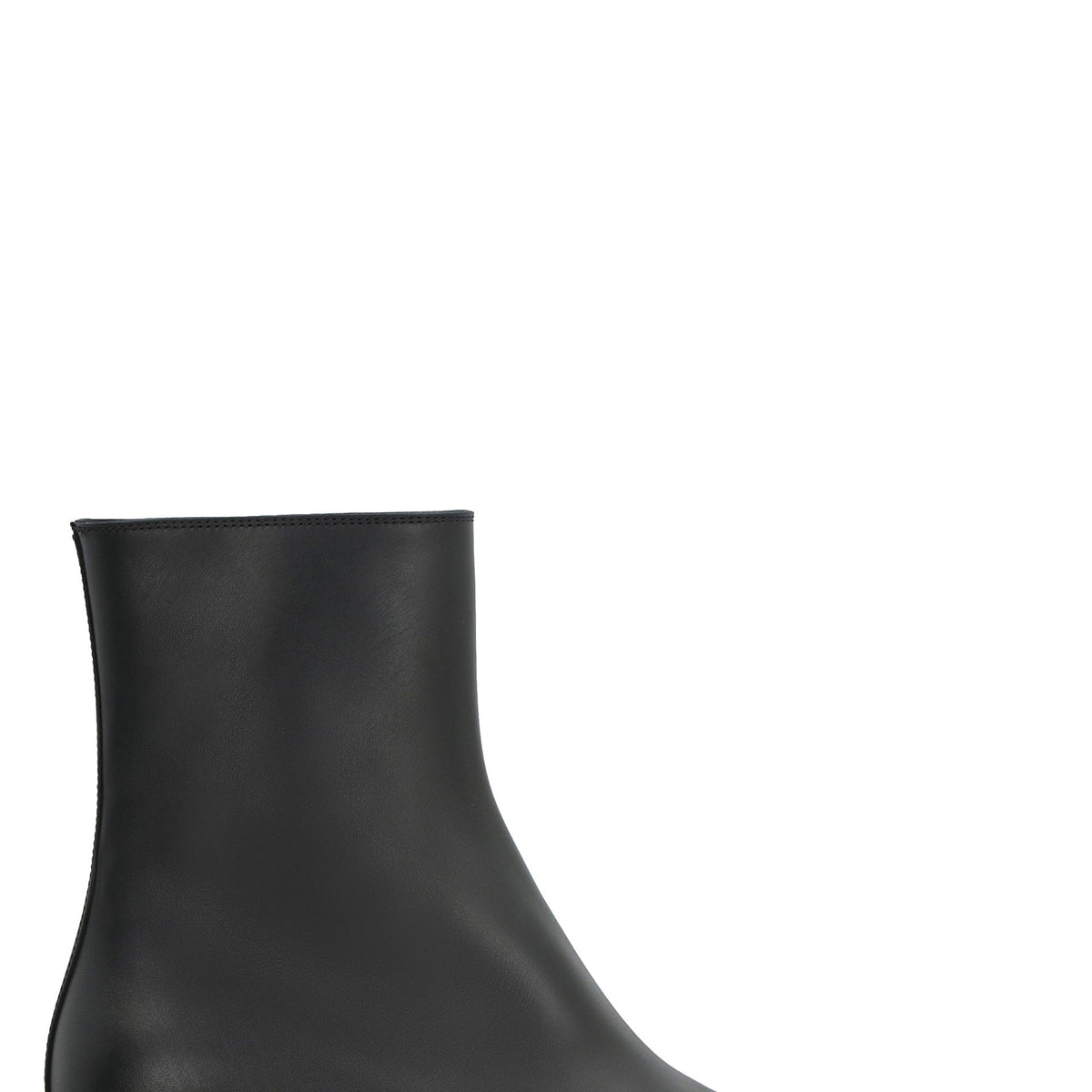 STACK LEATHER ANKLE BOOTS