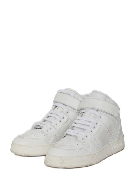 Saint Laurent logo-lettering Leather Sneakers