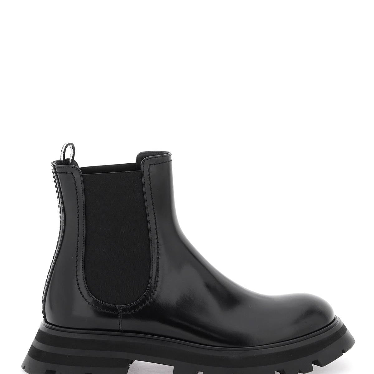 SHINY LEATHER CHELSEA BOOTS