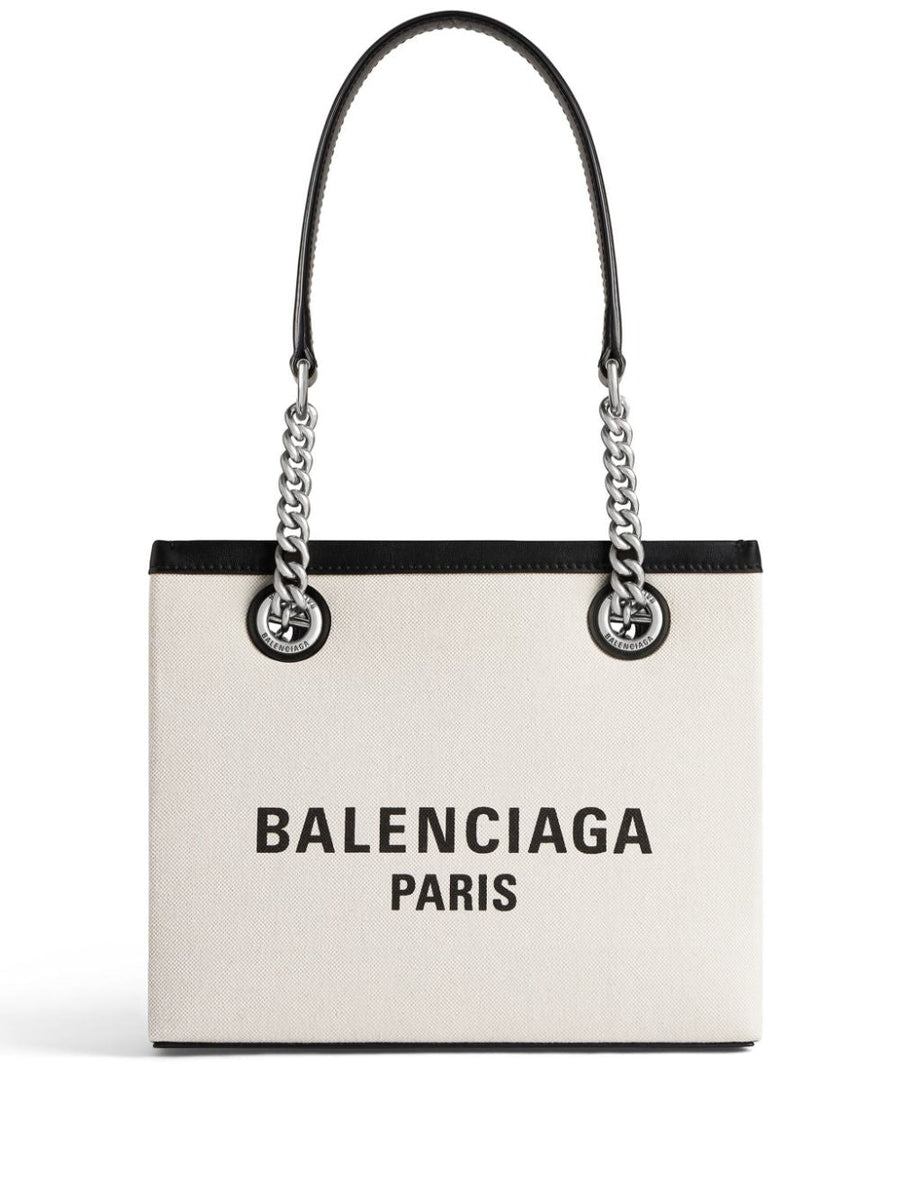 BALENCIAGA Mini Canvas Duty Free Tote Handbag