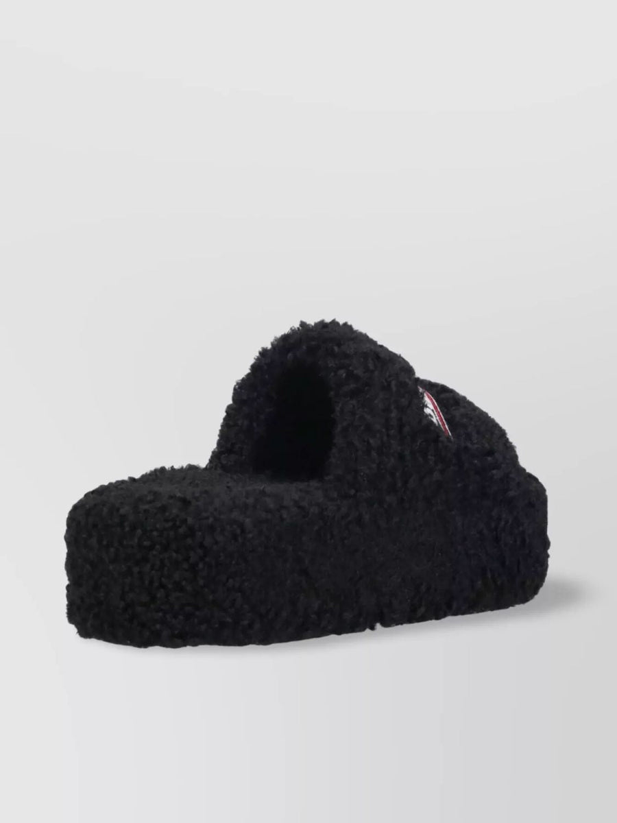 BALENCIAGA Furry Platform Sandals for Women