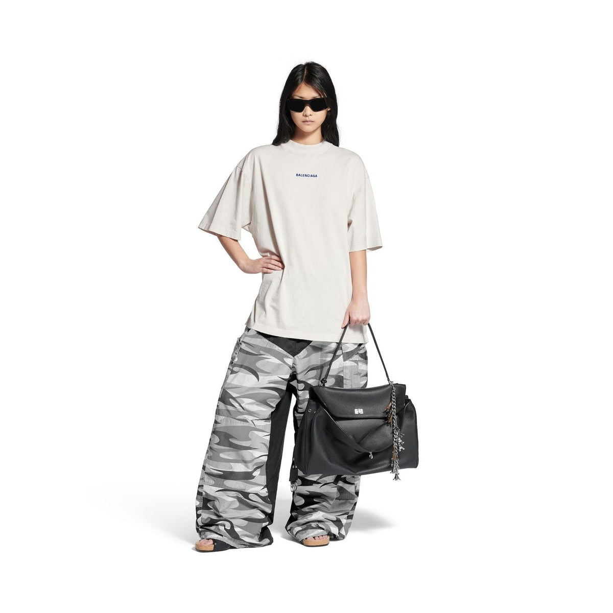 BALENCIAGA Distressed Crew-Neck T-Shirt for Men