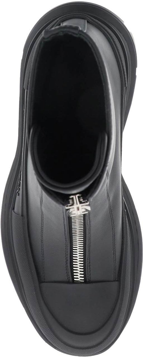 ZIP TREAD SLICK ANKLE BOOTS