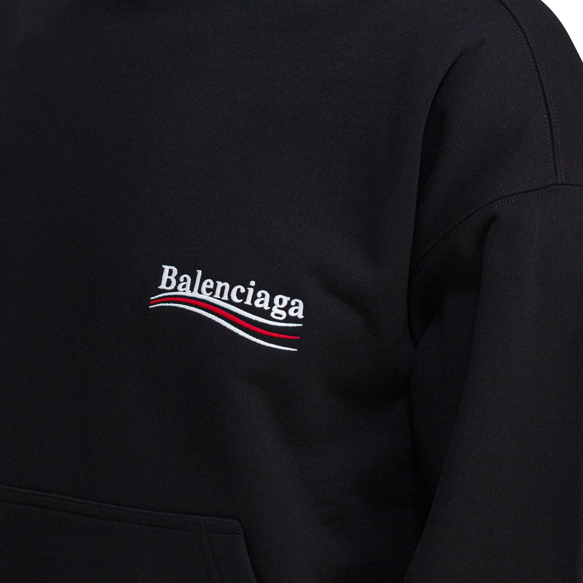 BALENCIAGA Cotton Hoodie with Ribbed Edges for Men - FW25 Collection