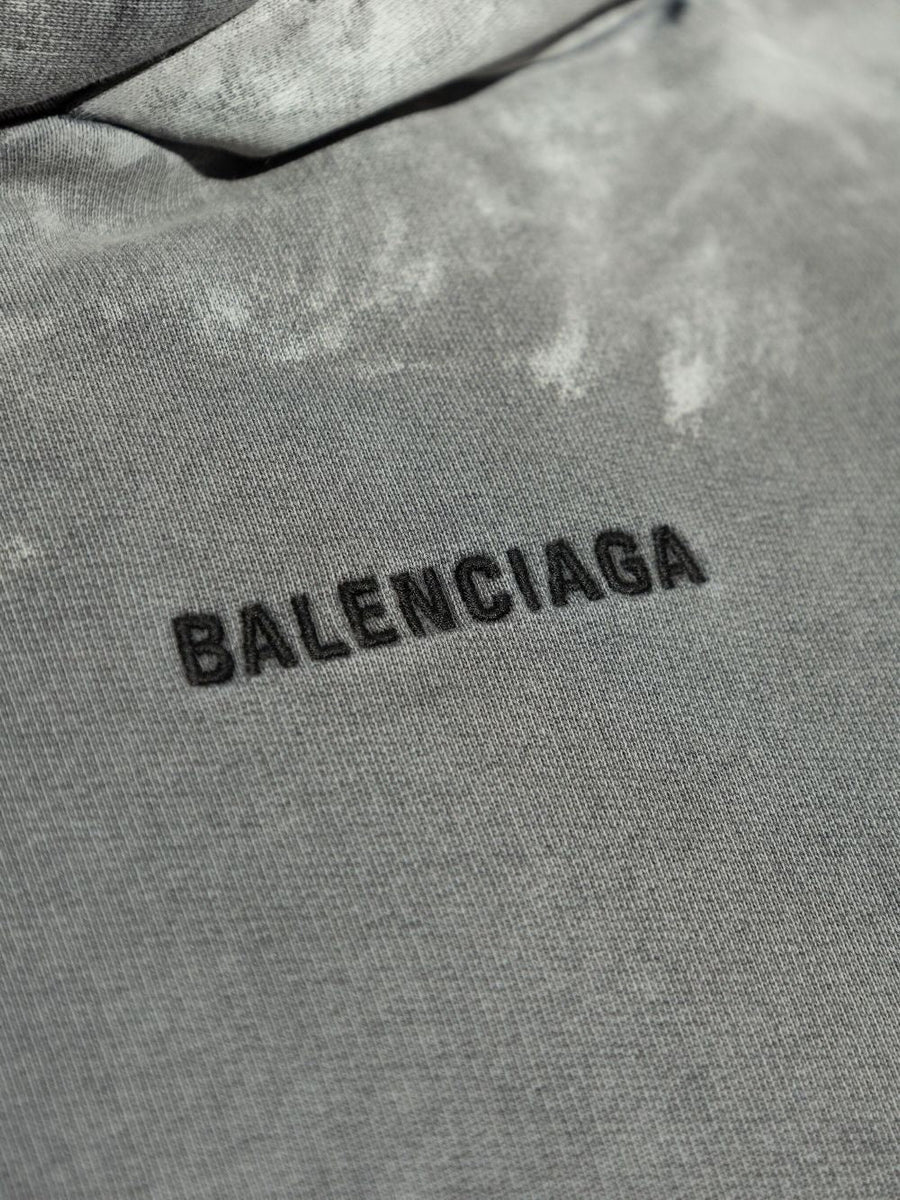 BALENCIAGA Medium Fit Hoodie with Stained Effect