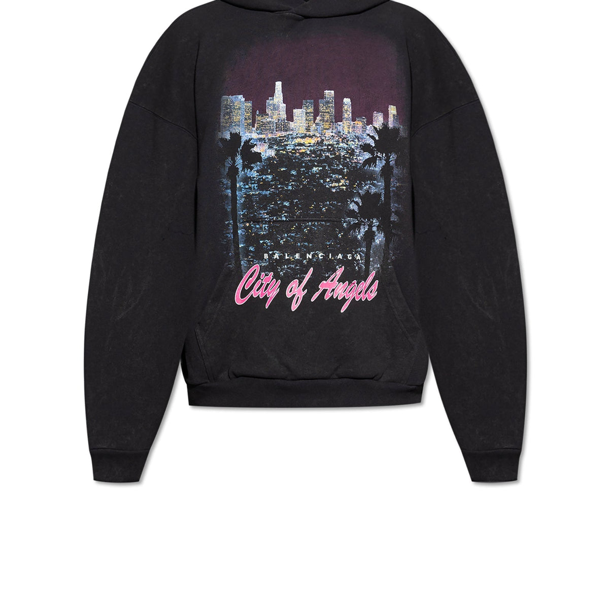 BALENCIAGA Men's Hoodie with Large Color Print - FW25