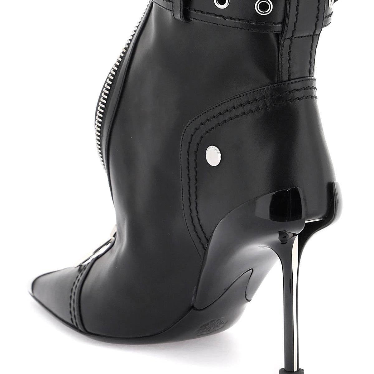 'SLASH BIKER' ANKLE BOOTS