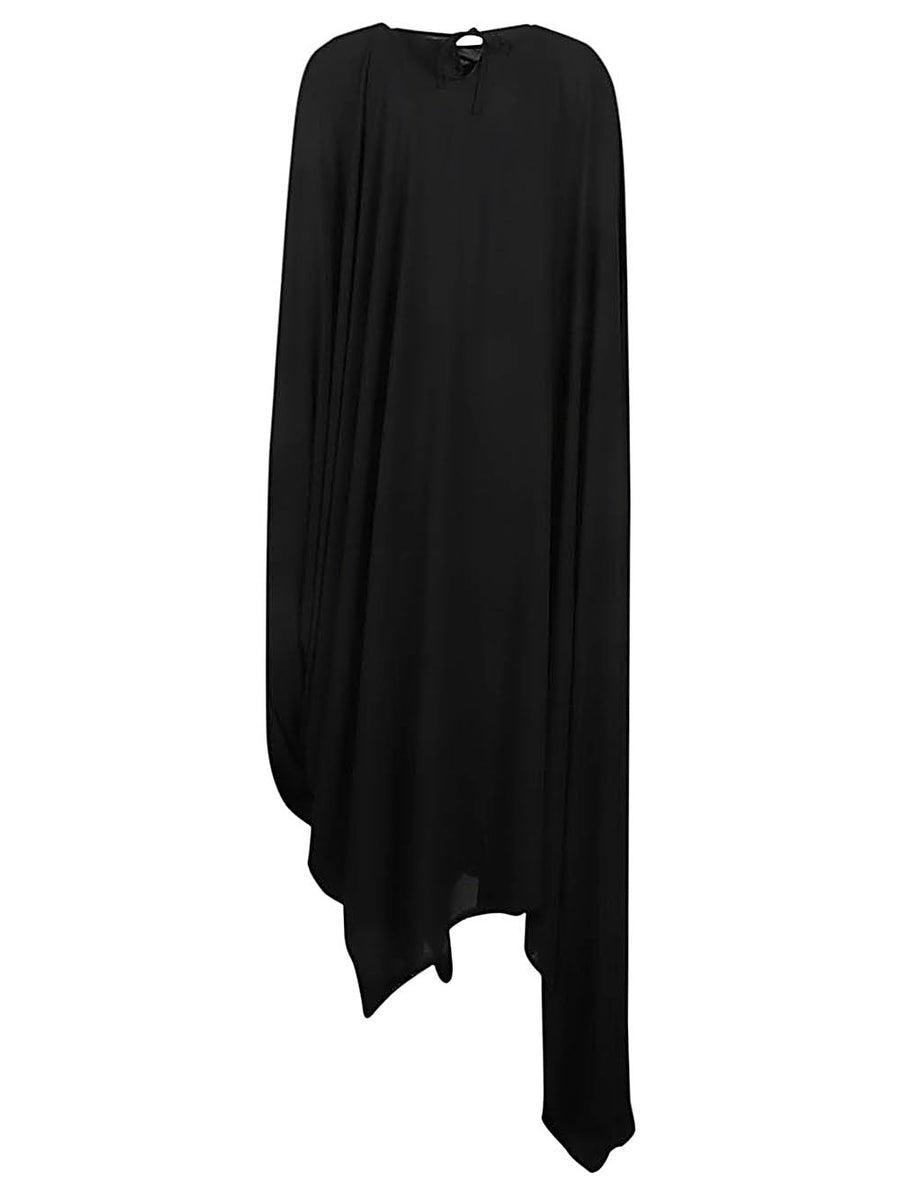 BALENCIAGA Asymmetrical Mini Dress with Long Sleeves