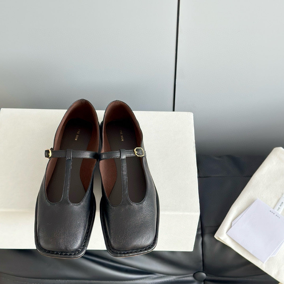 THE ROW T STRAP FLATS