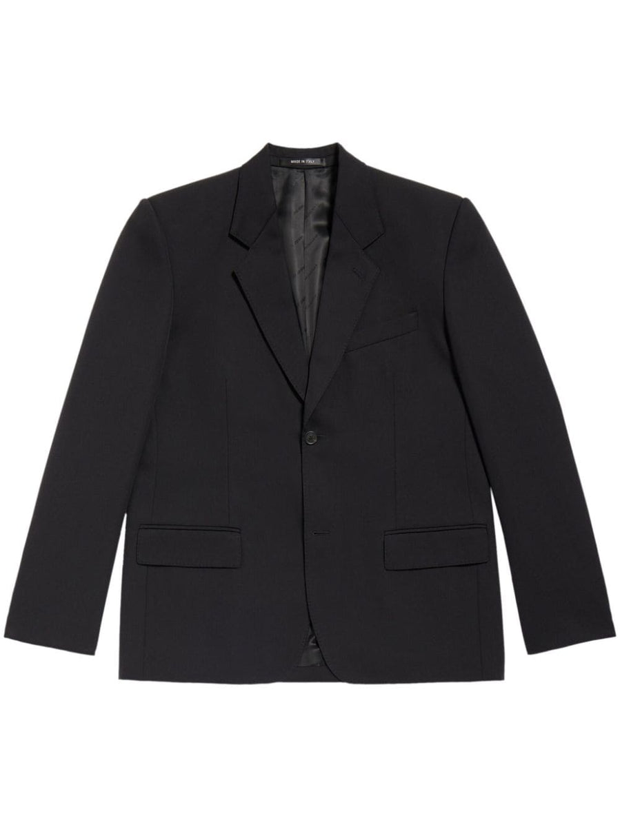 BALENCIAGA Wool Single-Breasted Blazer Jacket
