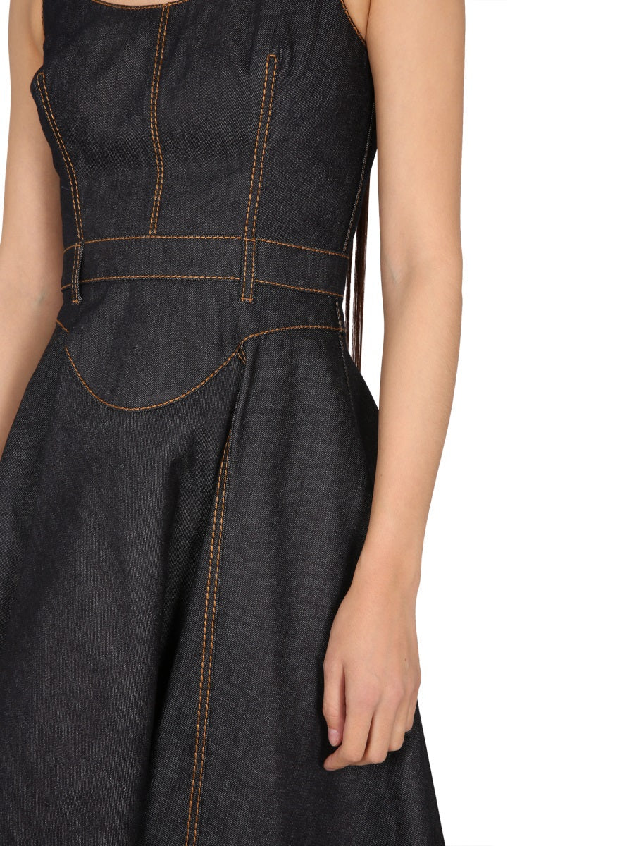Alexander Mcqueen Women Denim Dress