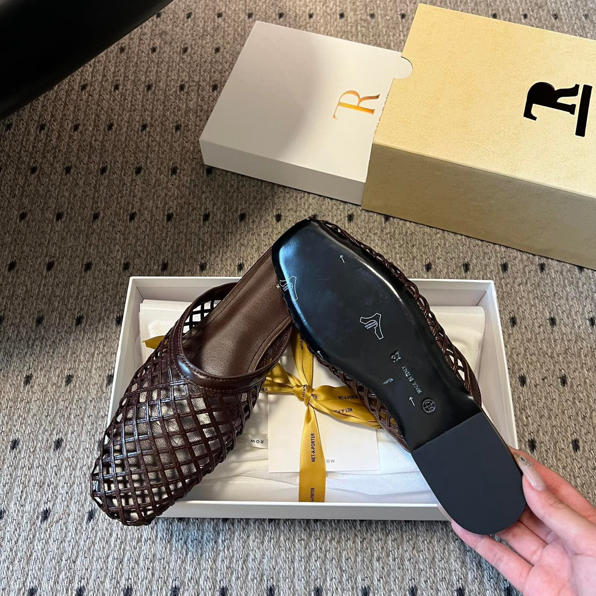 THE ROW LEATHER MULES
