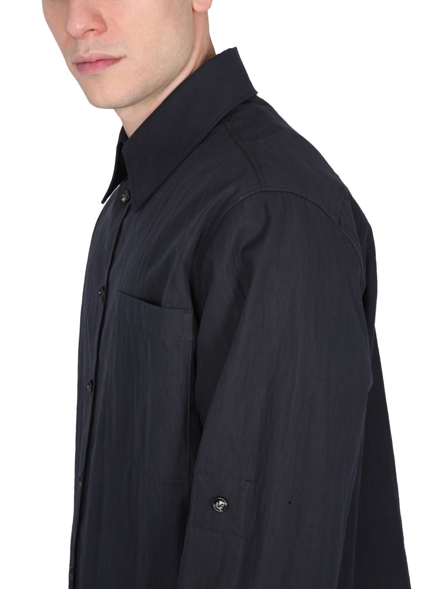 Bottega Veneta Men Cotton Twill Shirt
