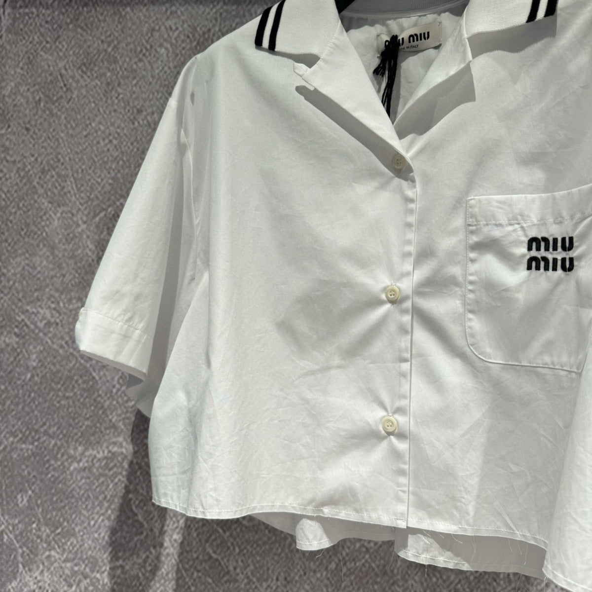 MIU M CROPPED SHIRT