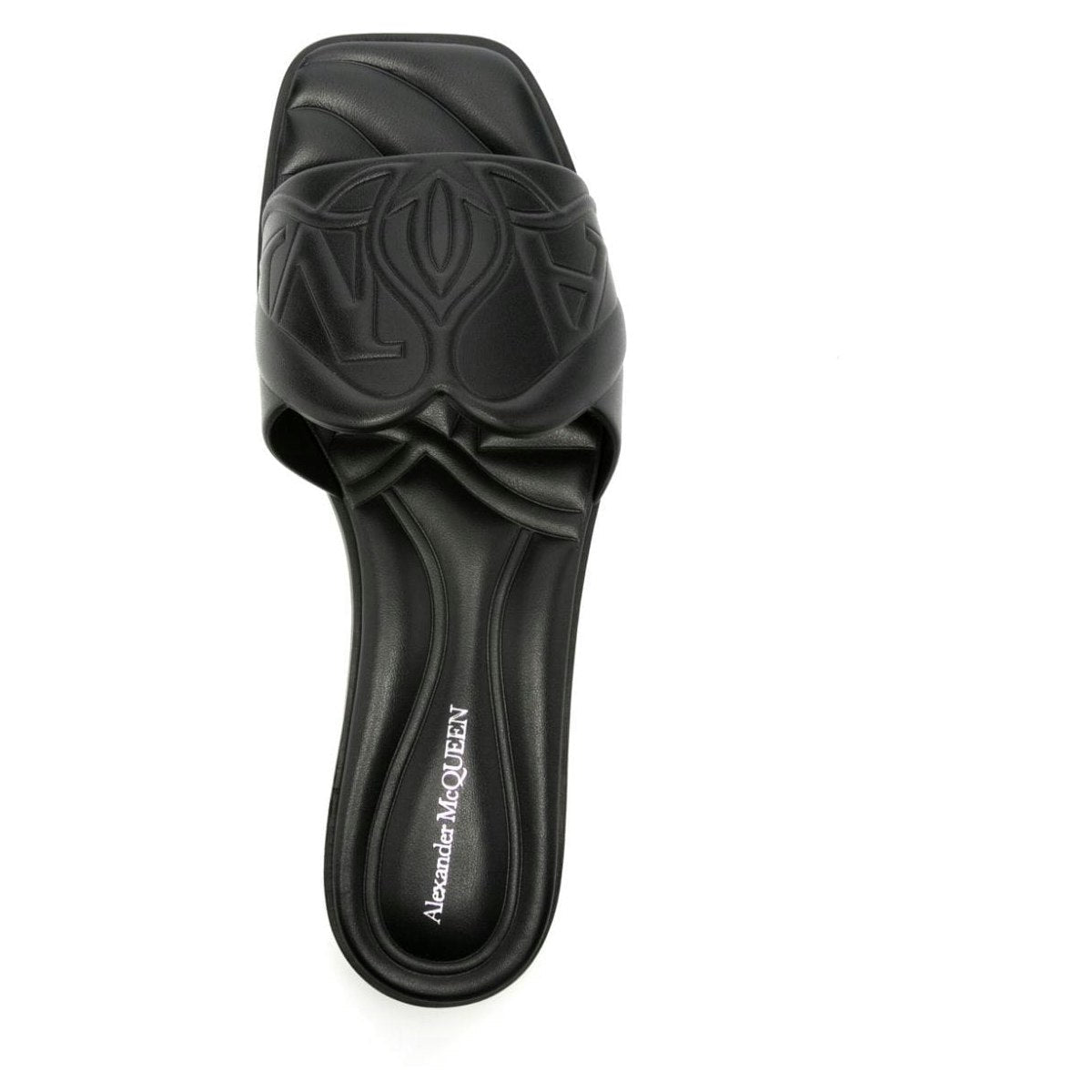 SEAL LEATHER FLAT SANDALS