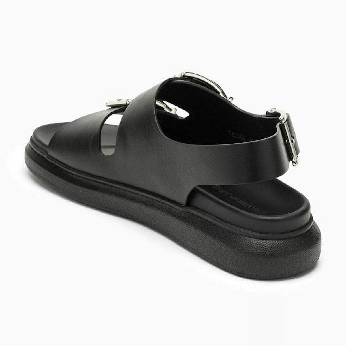 BLACK LEATHER SANDAL