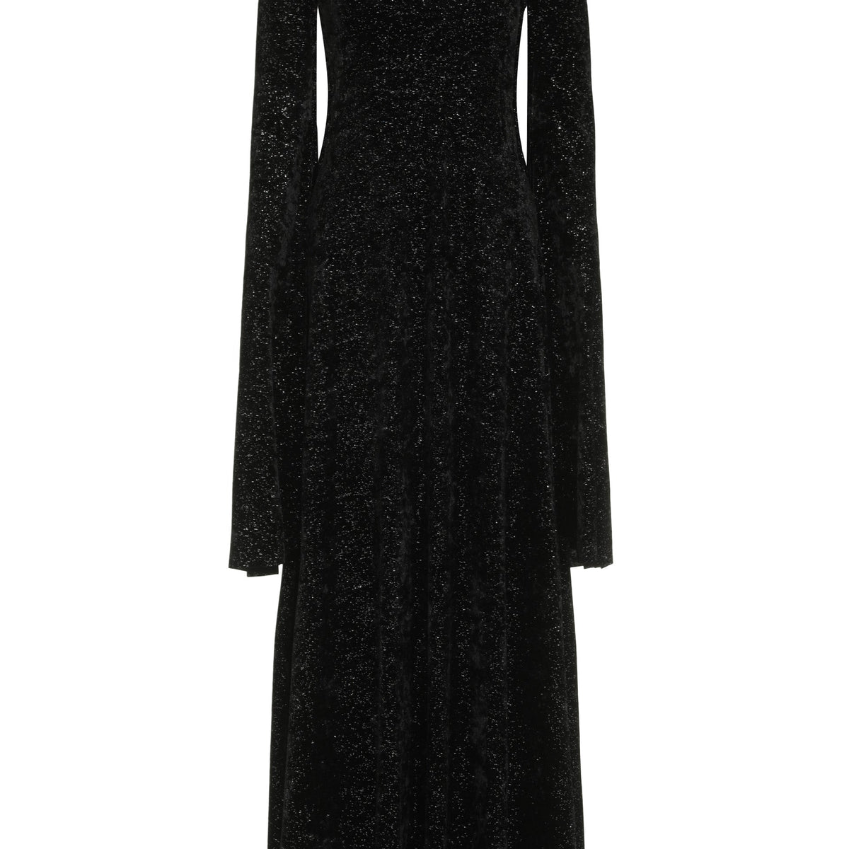 BALENCIAGA Velvet Maxi Dress with Wide Sleeves