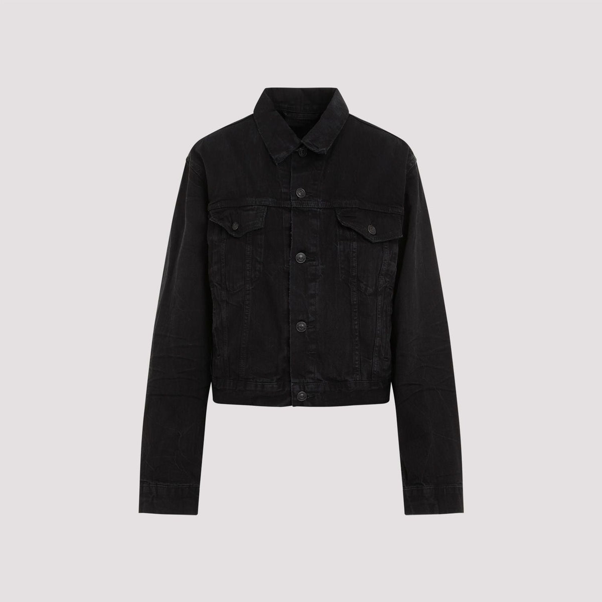 BALENCIAGA Faded Mini Denim Jacket