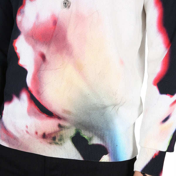 Alexander Mcqueen Men Jersey With Solarised Flower Print