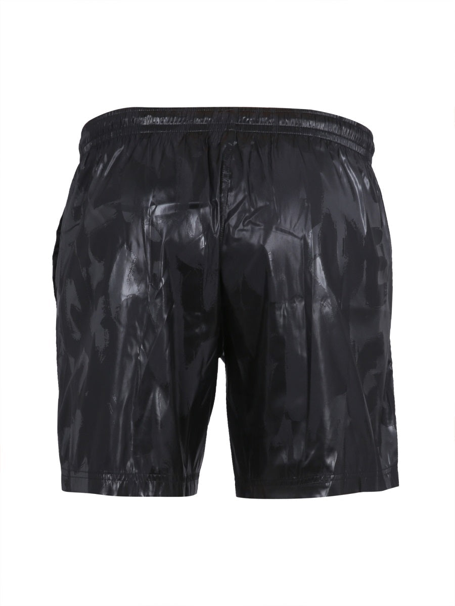 Alexander Mcqueen Men Graffiti Print Swimsuit