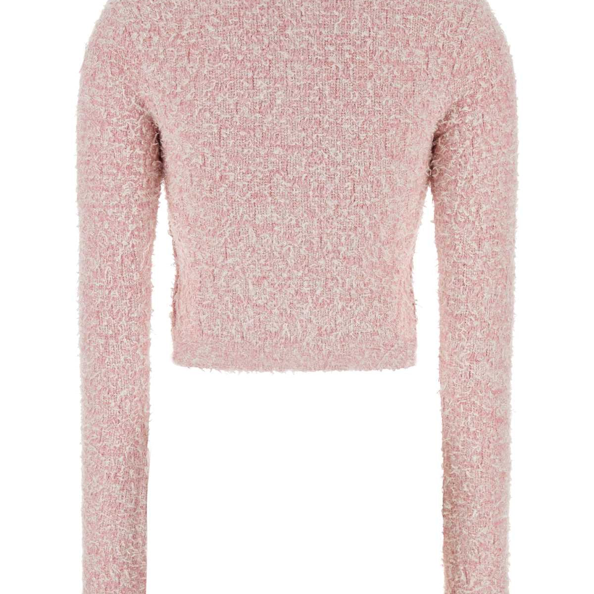BALENCIAGA Mini Cropped Tweed Cardigan