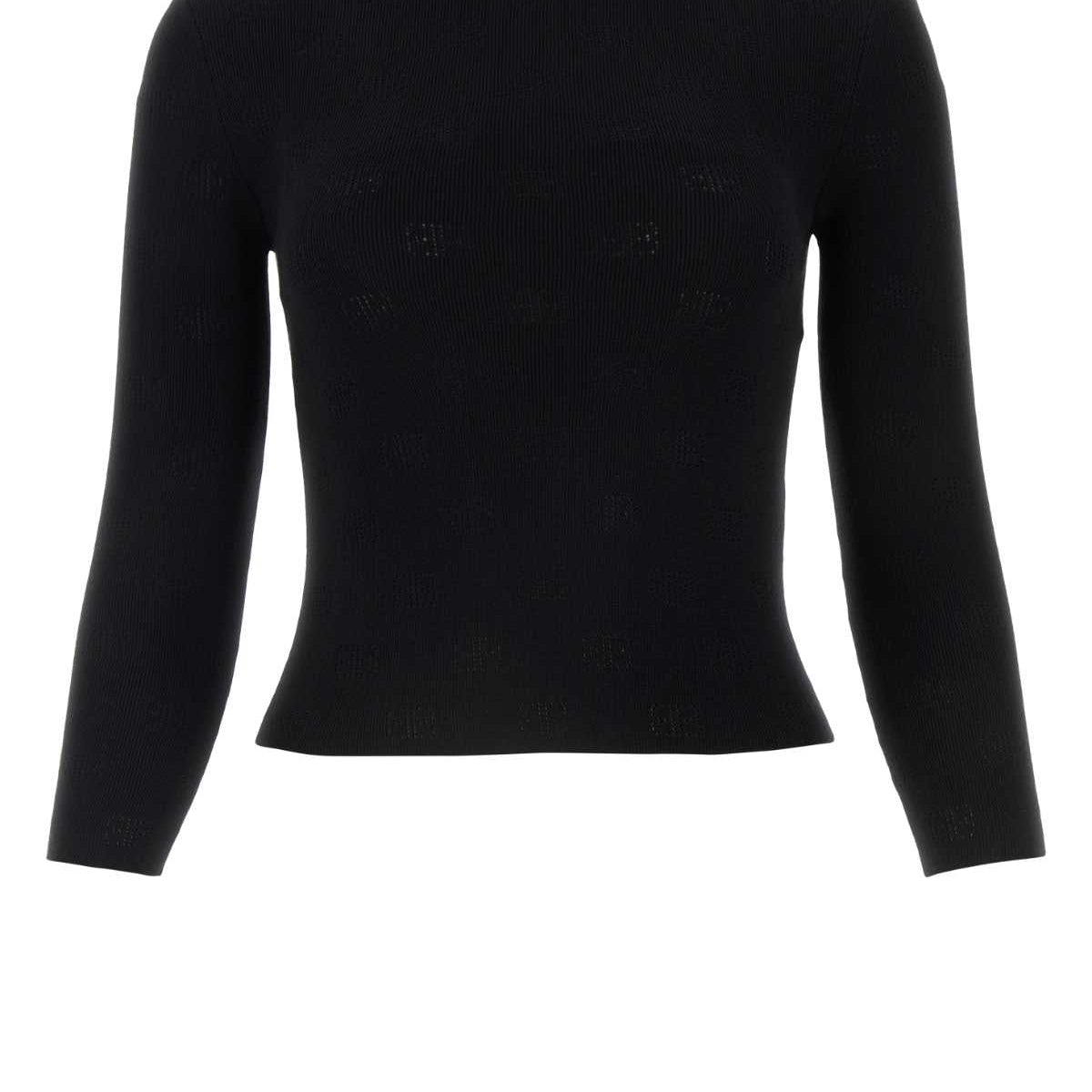 BALENCIAGA Wool Blend Cropped Sweater
