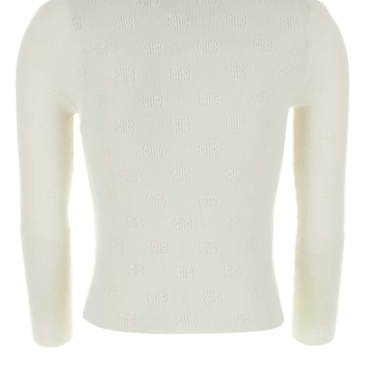 BALENCIAGA Women's Cropped Mini Wool Blend Sweater
