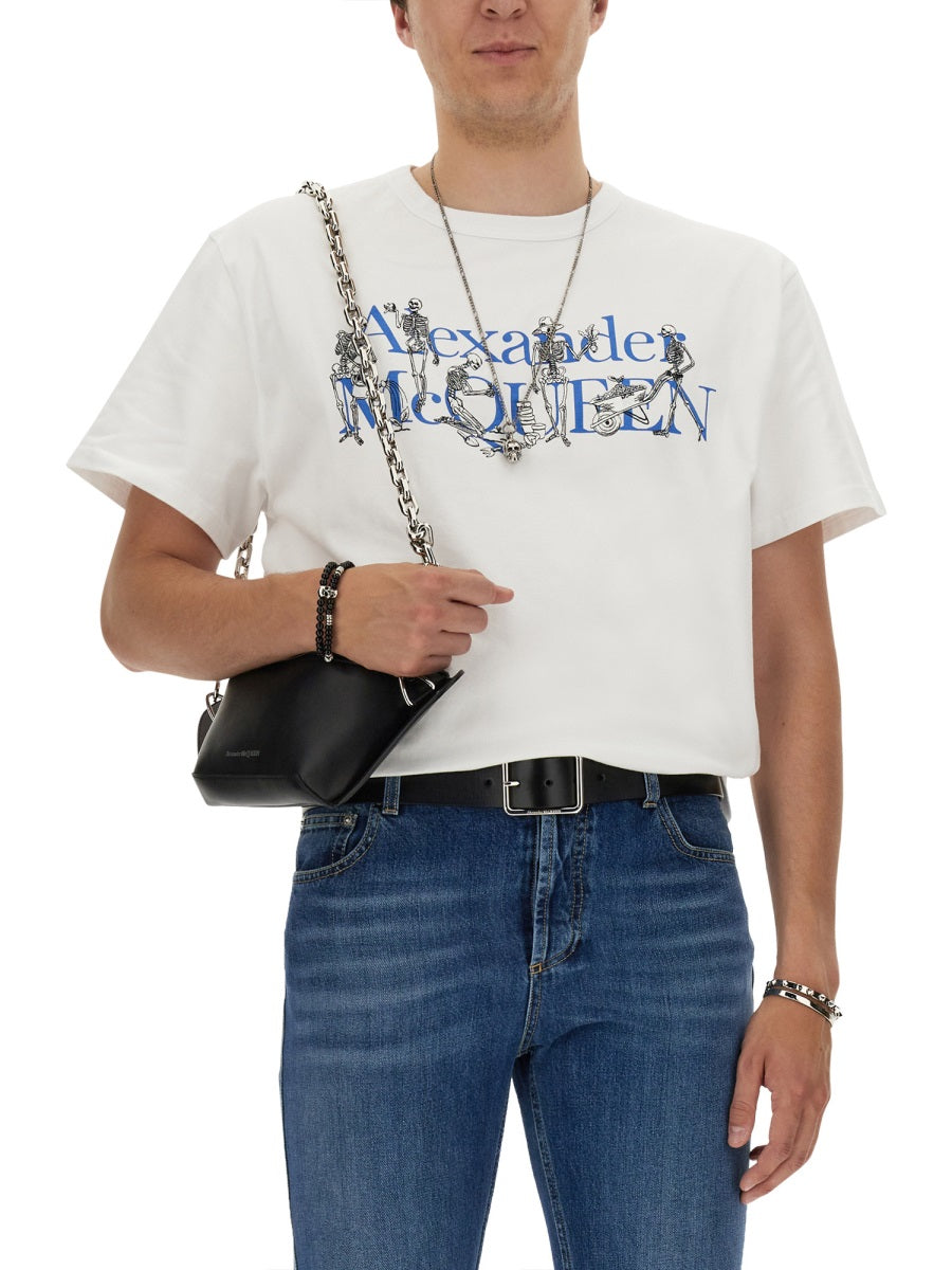 Alexander Mcqueen Men T-Shirt With Logo