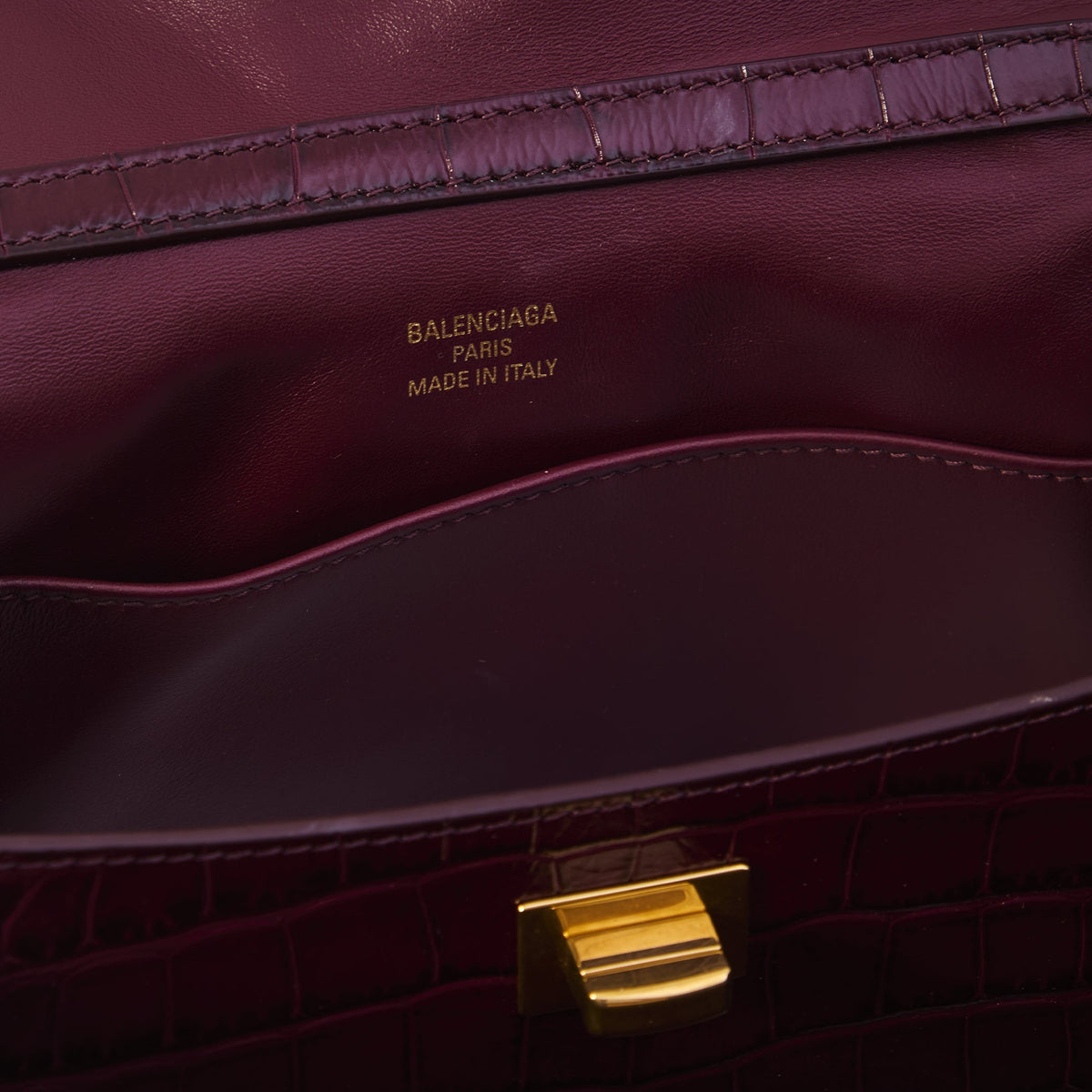BALENCIAGA Mini Handbag with Crocodile Embossing - FW25