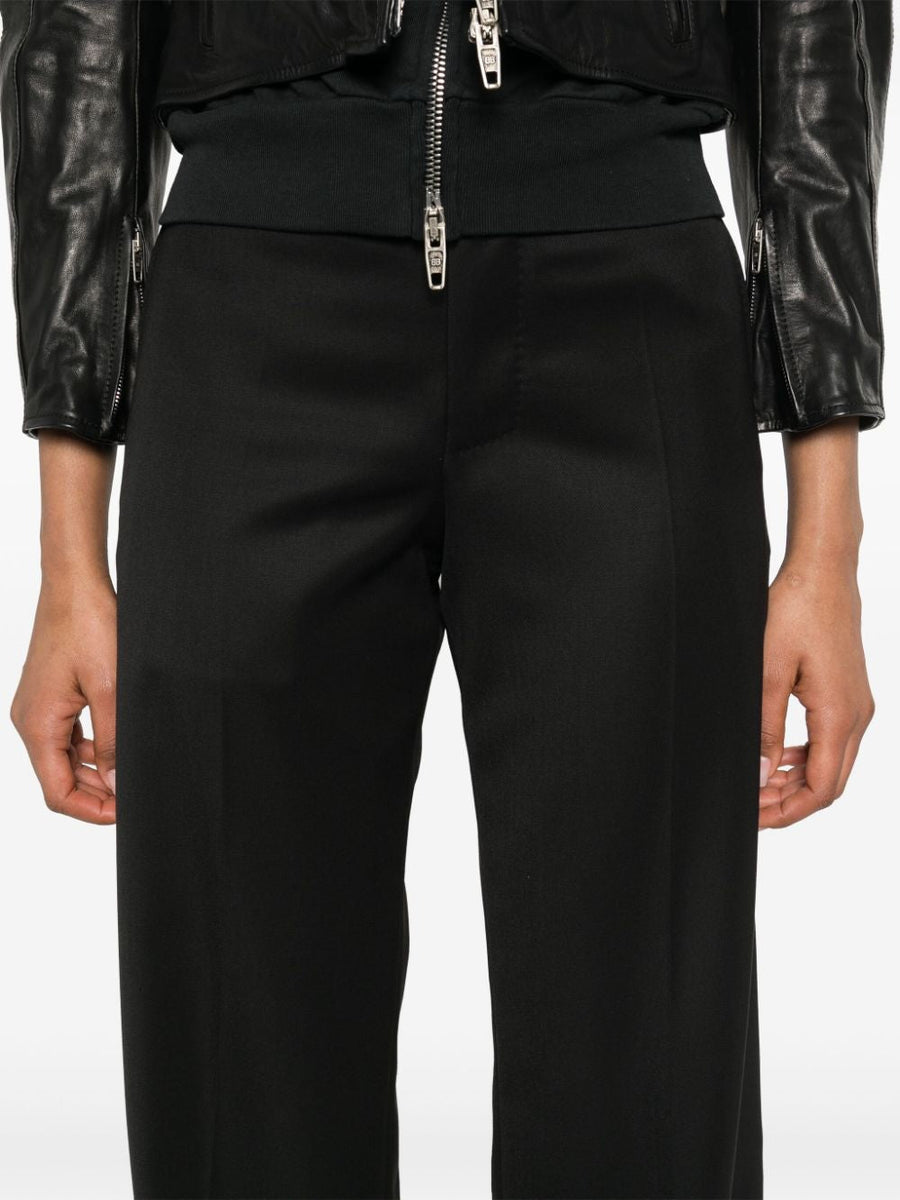 BALENCIAGA Women's Straight Cut Wool Trousers