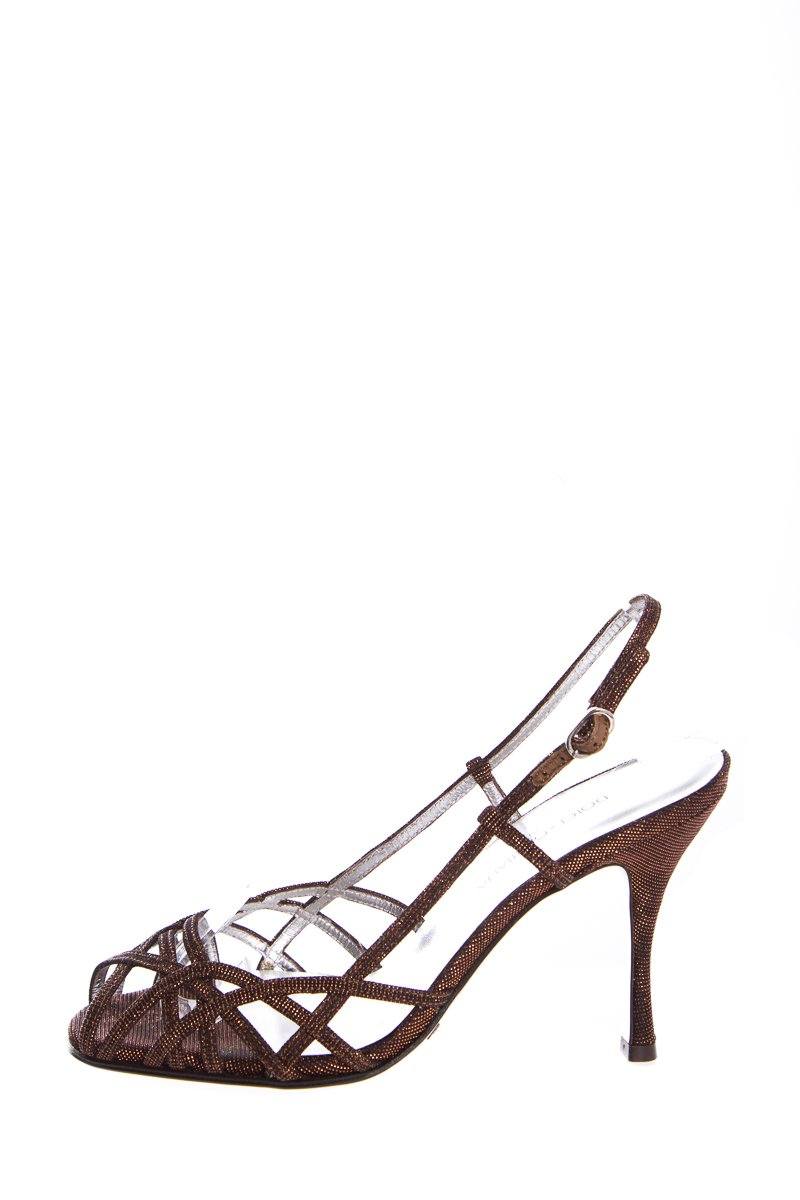 Dolce & Gabbana Bronze Metallic Slingback Sandals SZ 36
