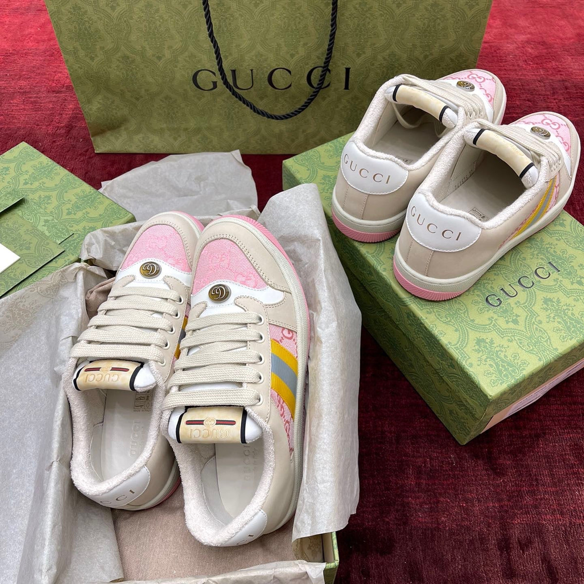 GG SCREENER LEATHER SNEAKERS