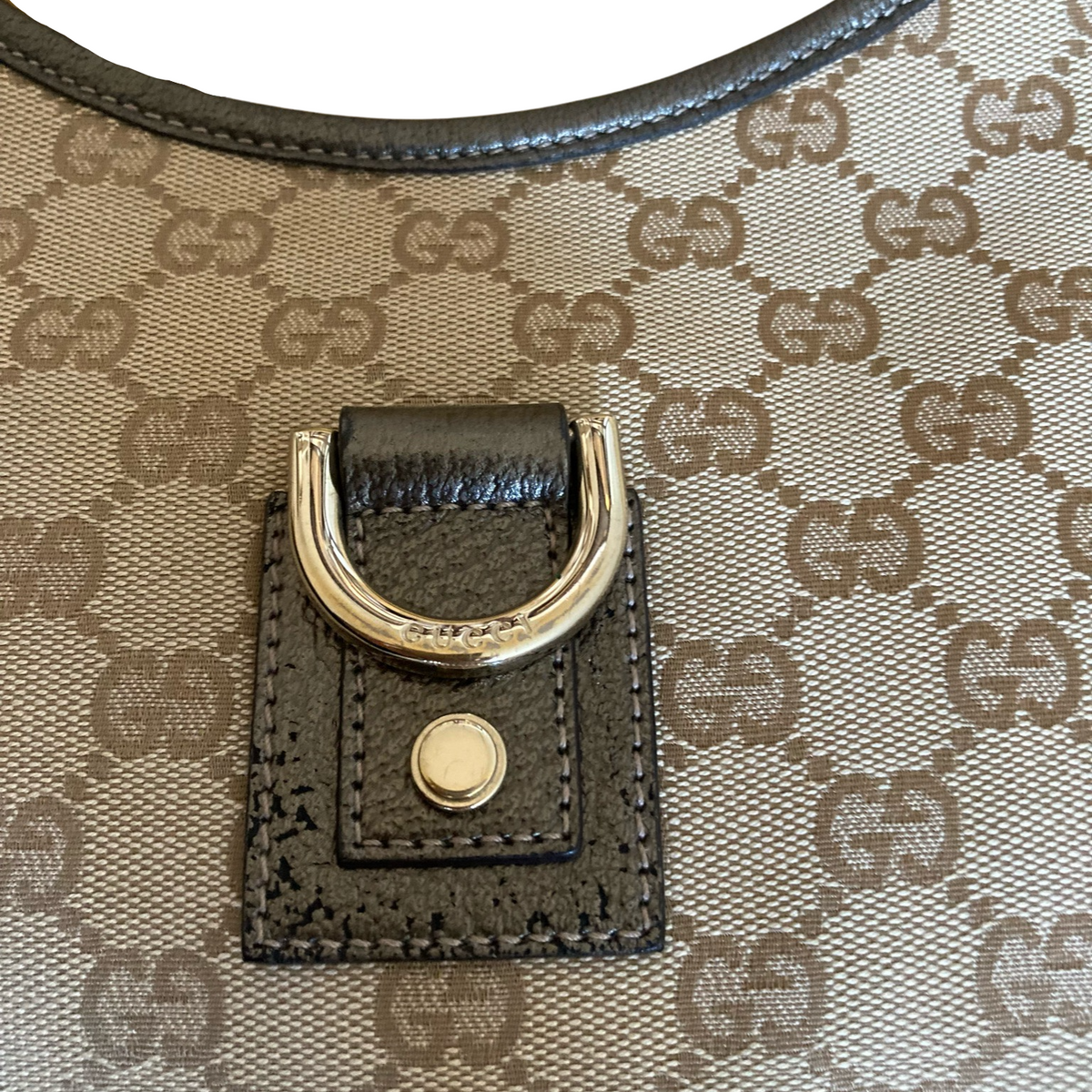 Gucci Abbey Jacquard & Leather Shoulder Bag