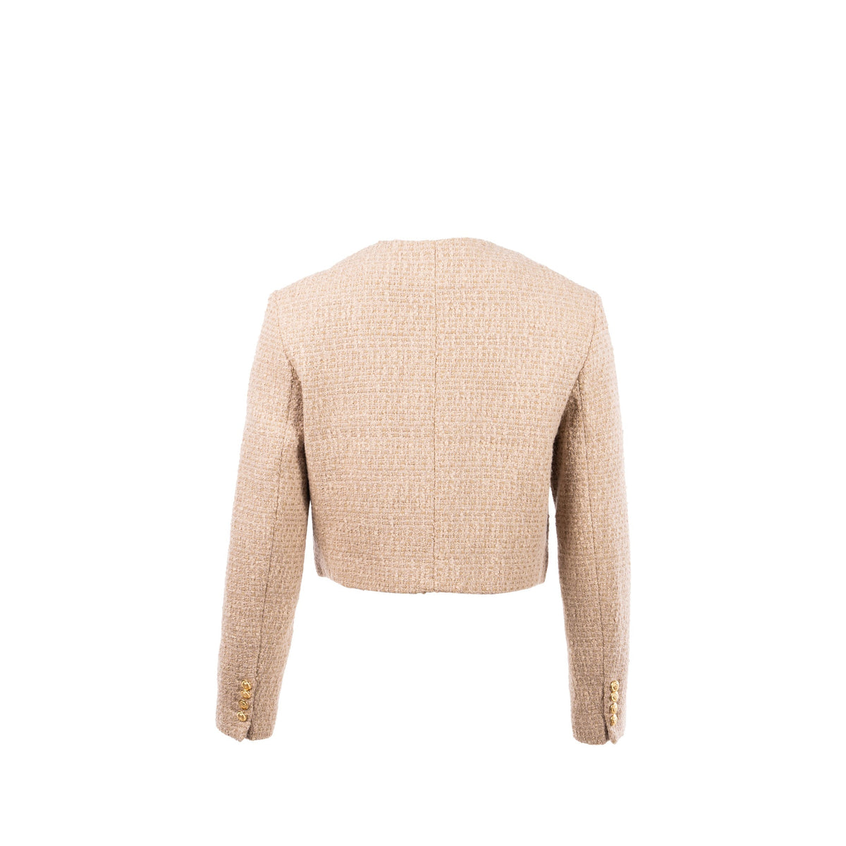 Celine size 34 Chasseur Jacket in Braided Boucle Tweed Corde beige