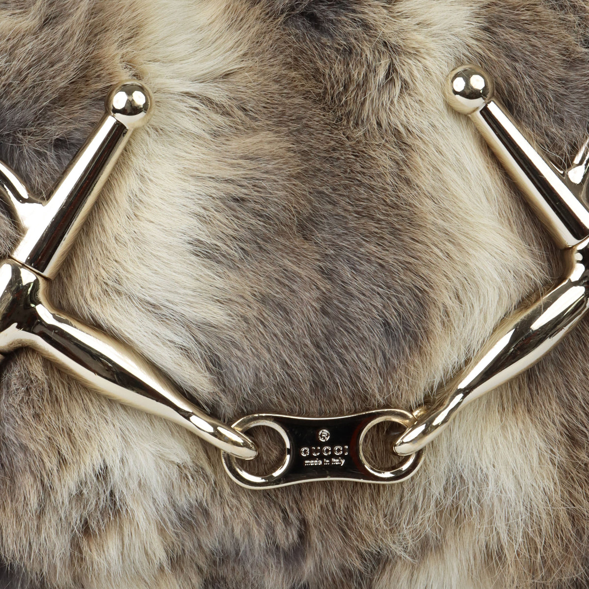 Gucci 85th Anniversary Rabbit Fur Hobo Bag.