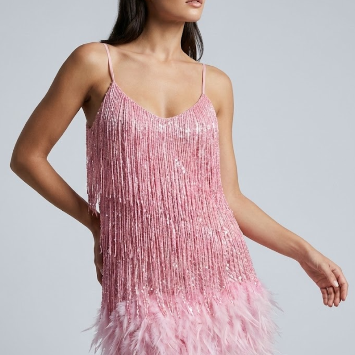 Jane | Feather Mini Dress
