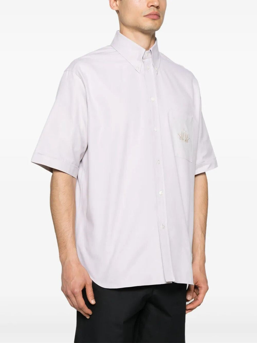 Fendi Men `Fendi Crest` Embroidered Shirt