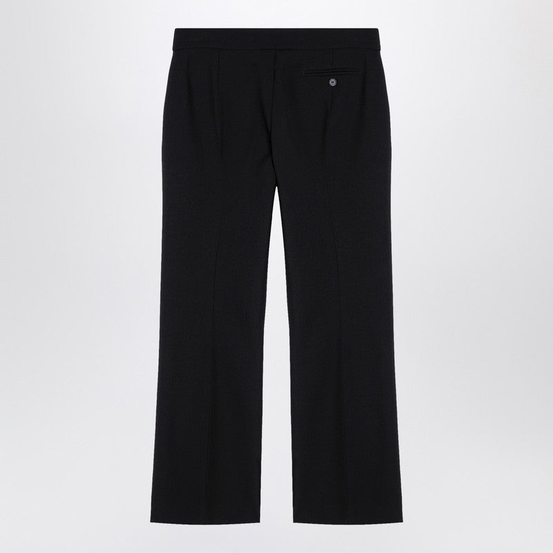 Alexander Mcqueen Black Tailored Trousers In Wool Women