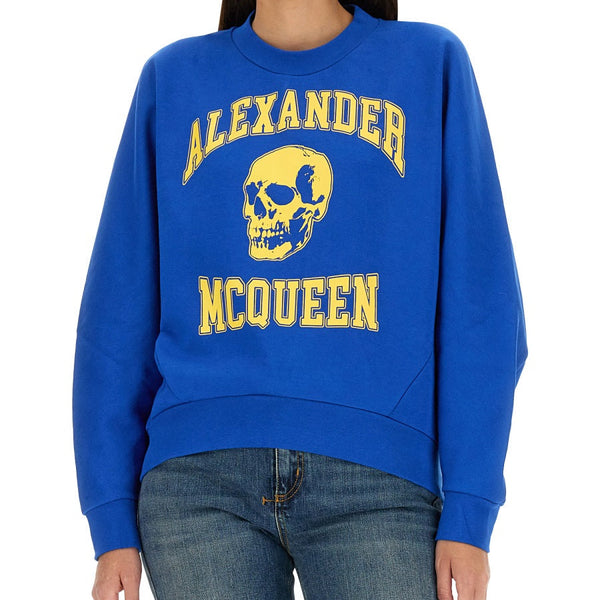Alexander Mcqueen Women Varsiity Skull Sweatshirt