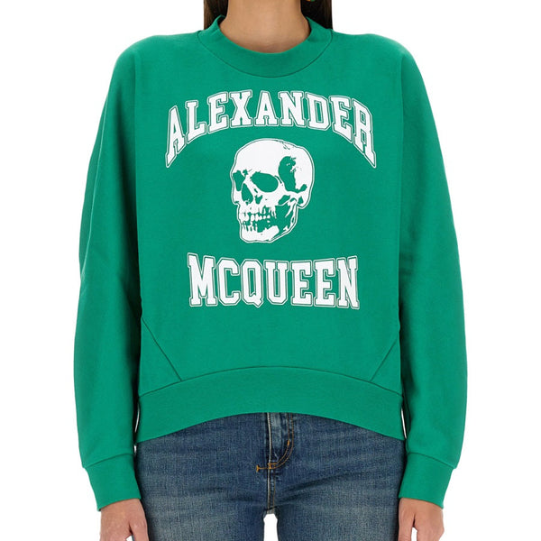 Alexander Mcqueen Women Varsiity Skull Sweatshirt
