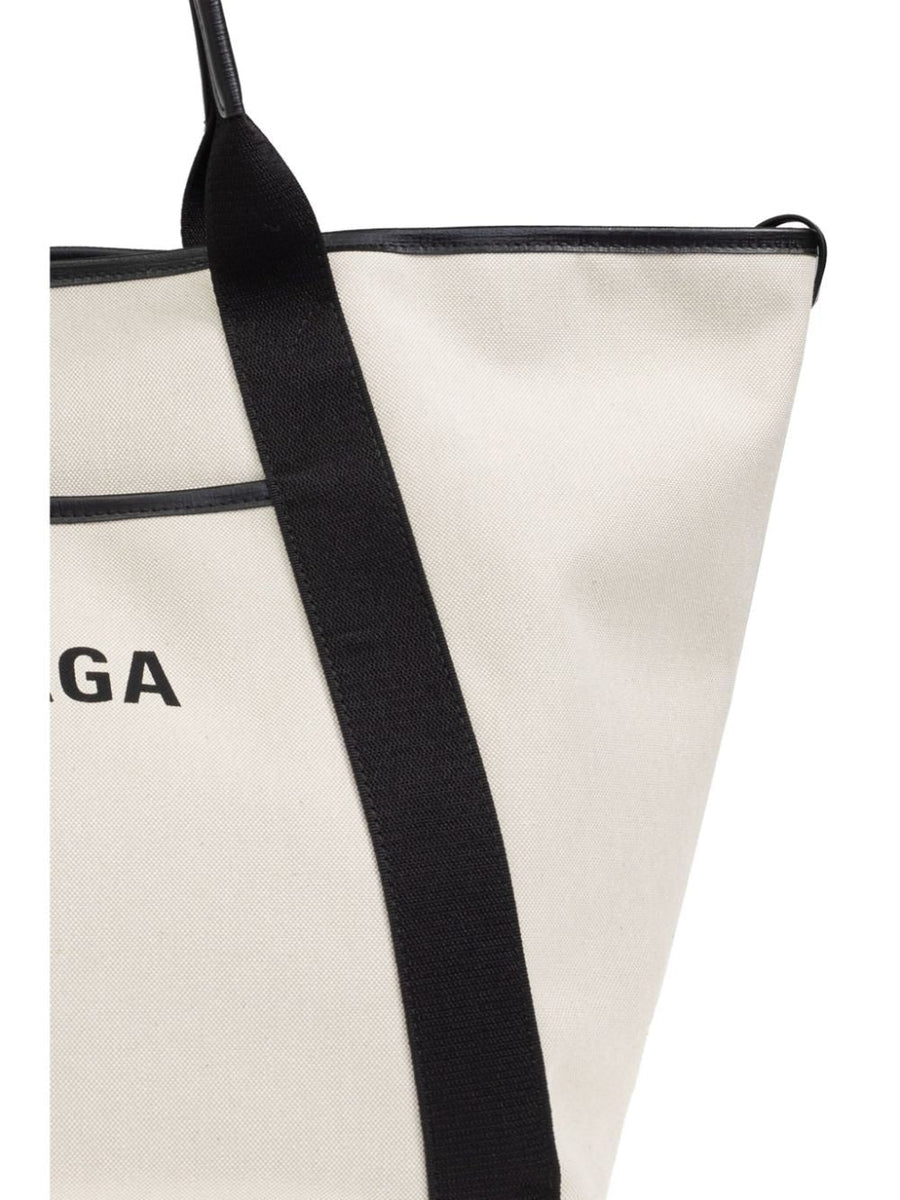 BALENCIAGA Large Canvas Biarritz Shopping Handbag