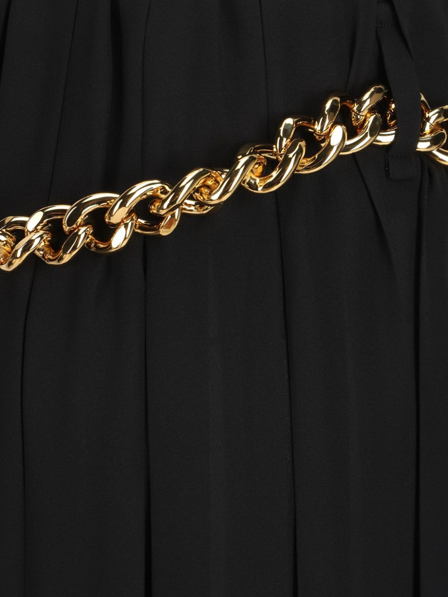BALENCIAGA Chain Embellished Pleated Mini Skirt for Women