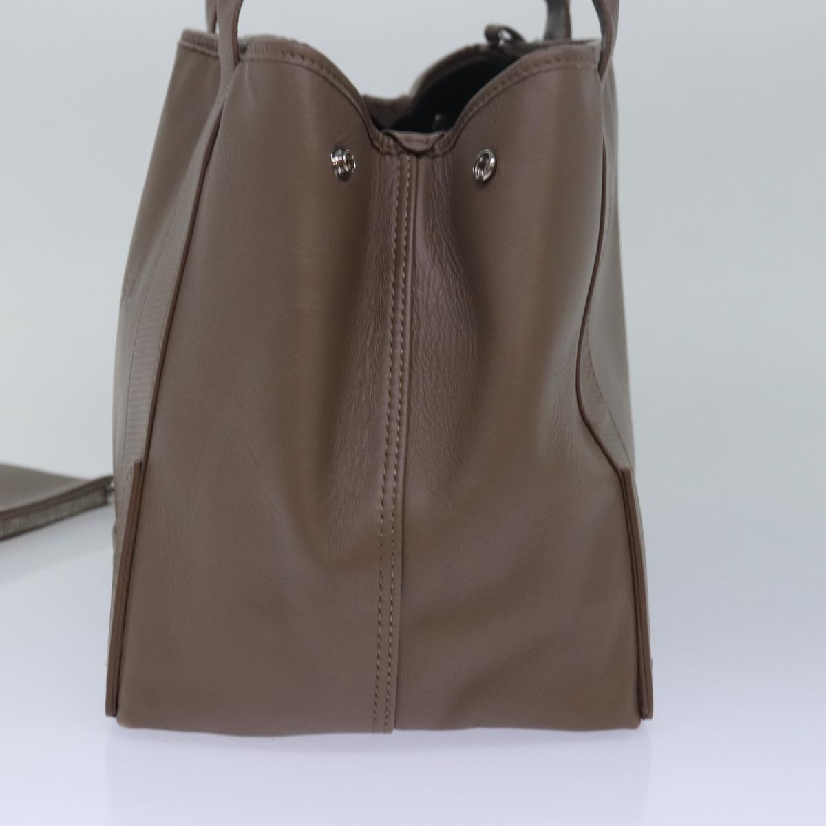 balenciaga Navy Cabas Hand Bag Leather Gray 339933 Auth 80962