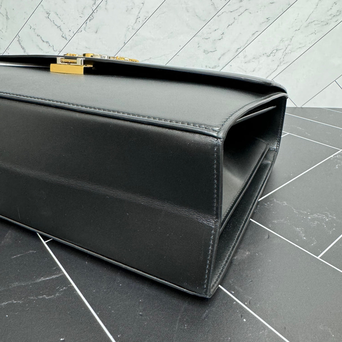 BRAND NEW Gucci Black Leather Zumie Shoulder Bag