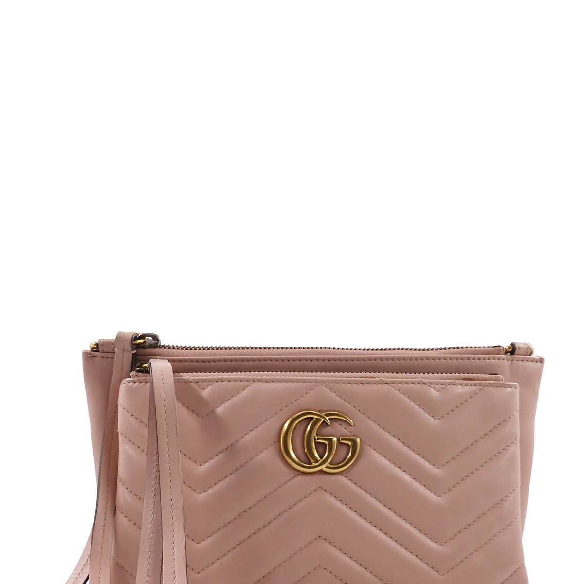 GG Marmont Matelasse Pouch with Strap Pink